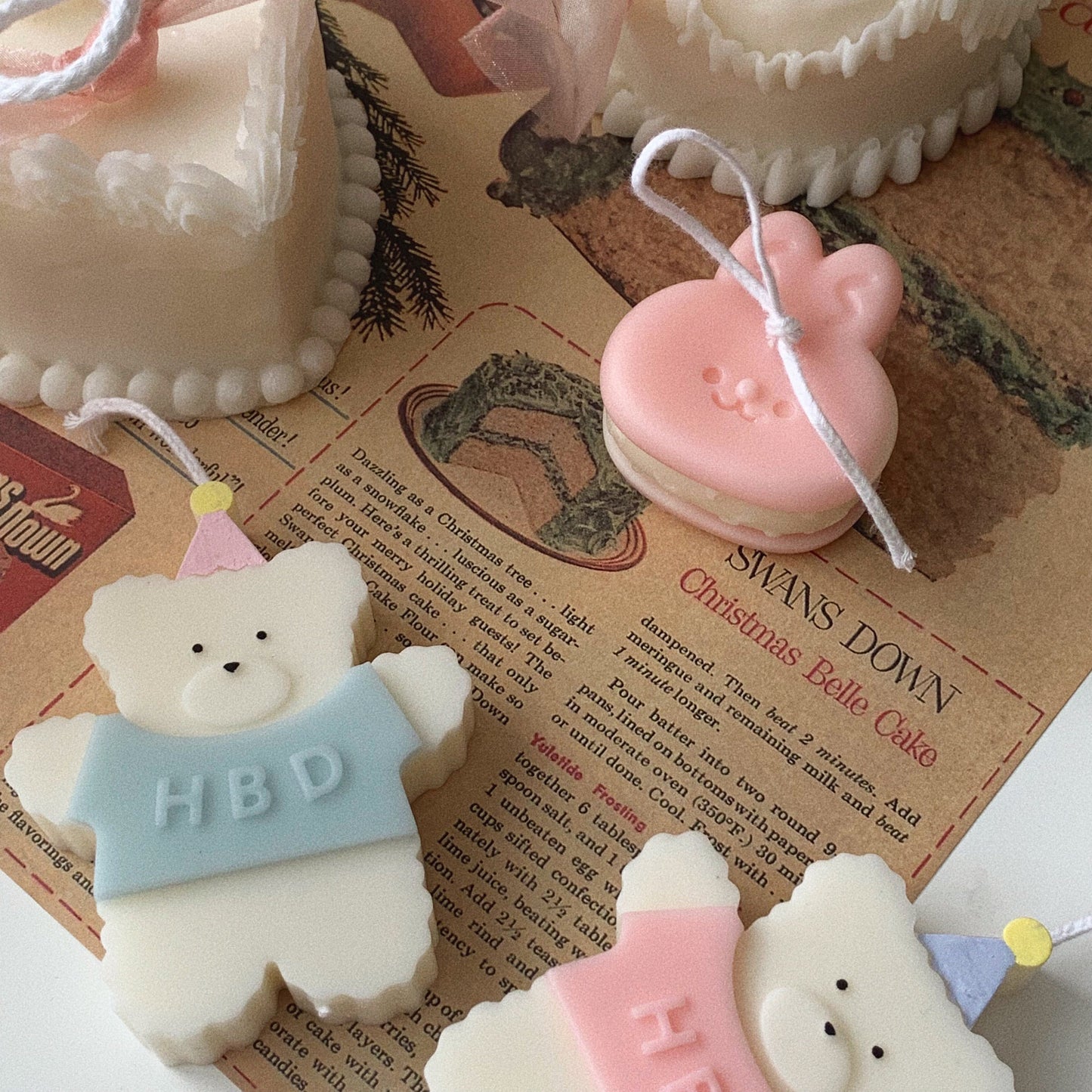 Rabbit Macaron Candle
