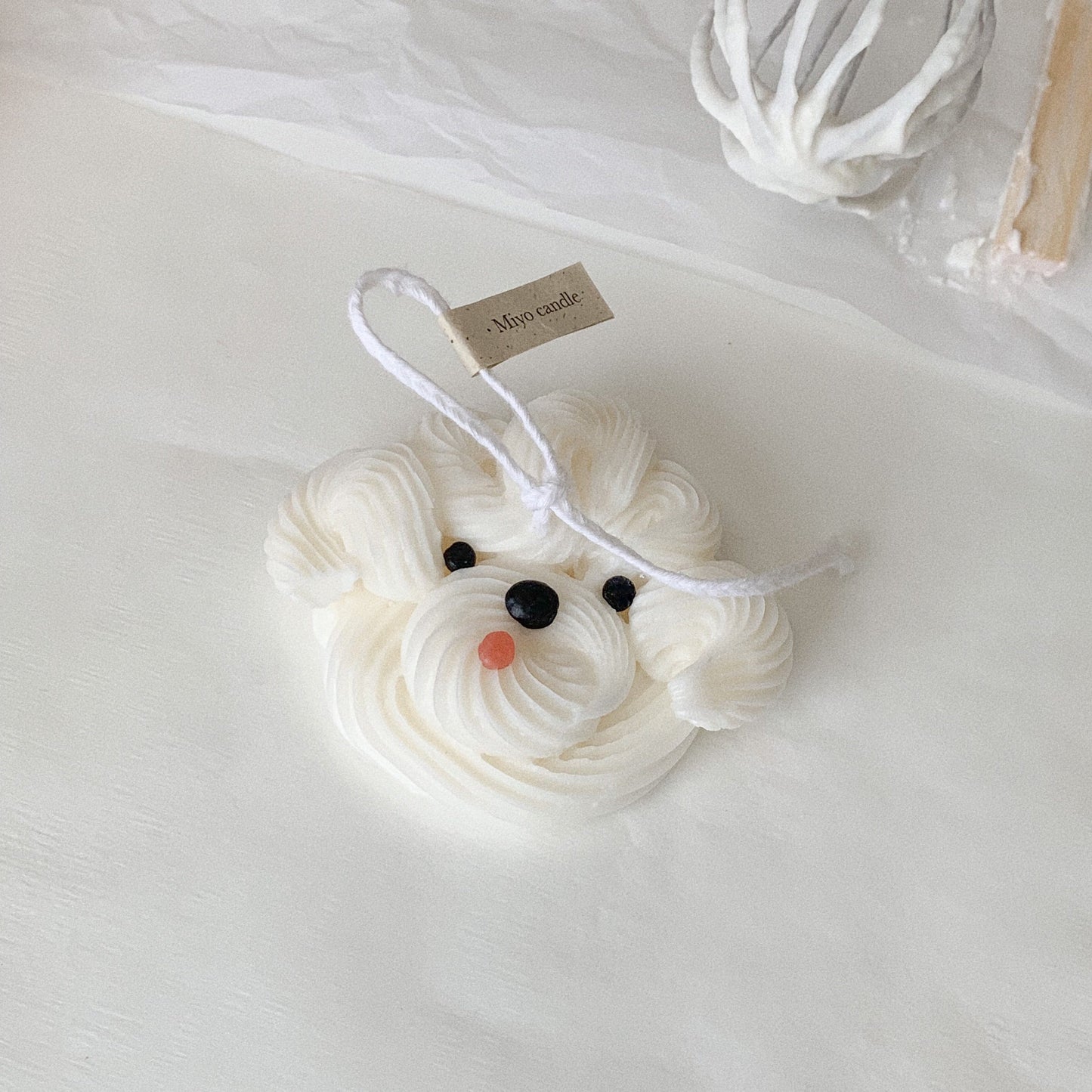 Dog Frosting Candle