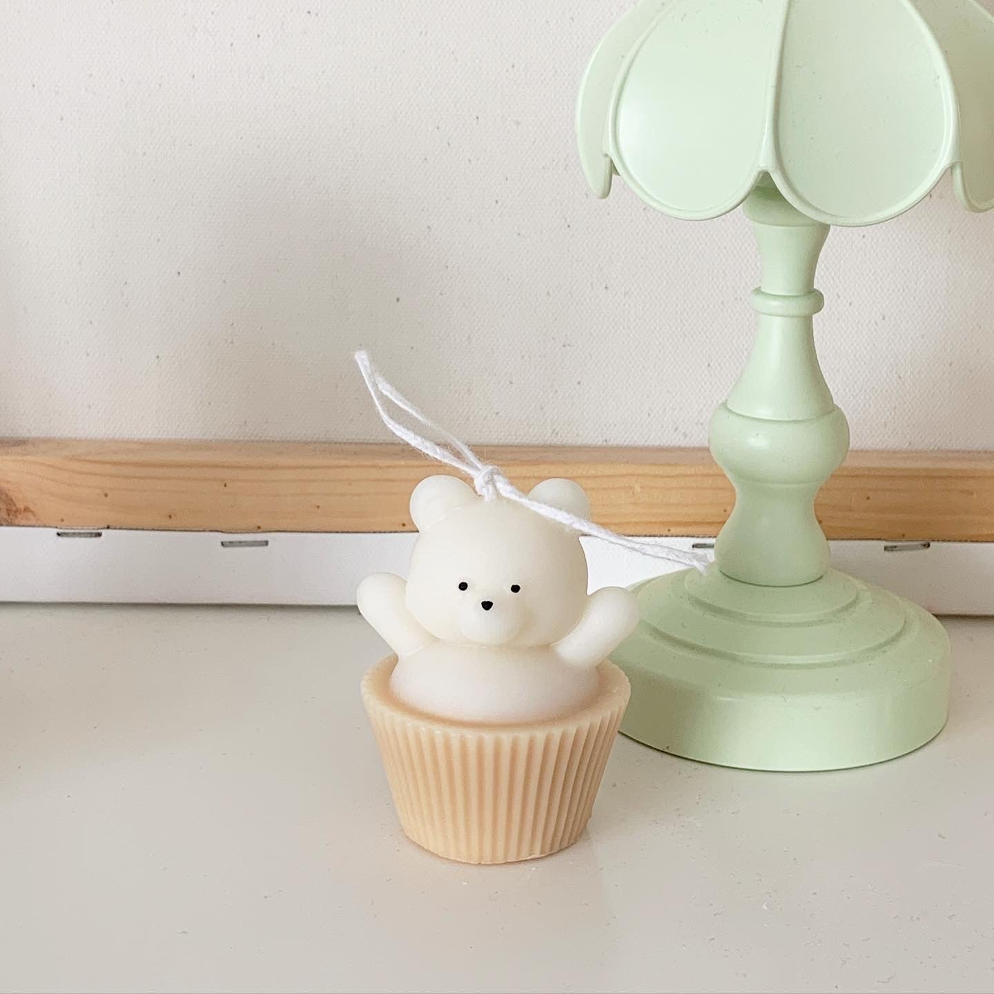 Paper Cup Bear Cake Candle