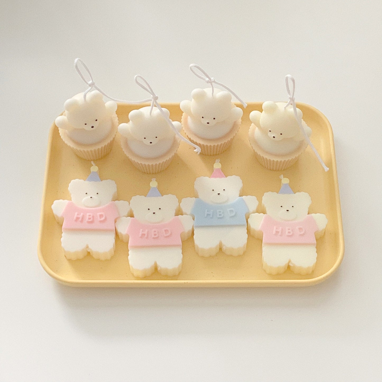 Paper Cup Bear Cake Candle