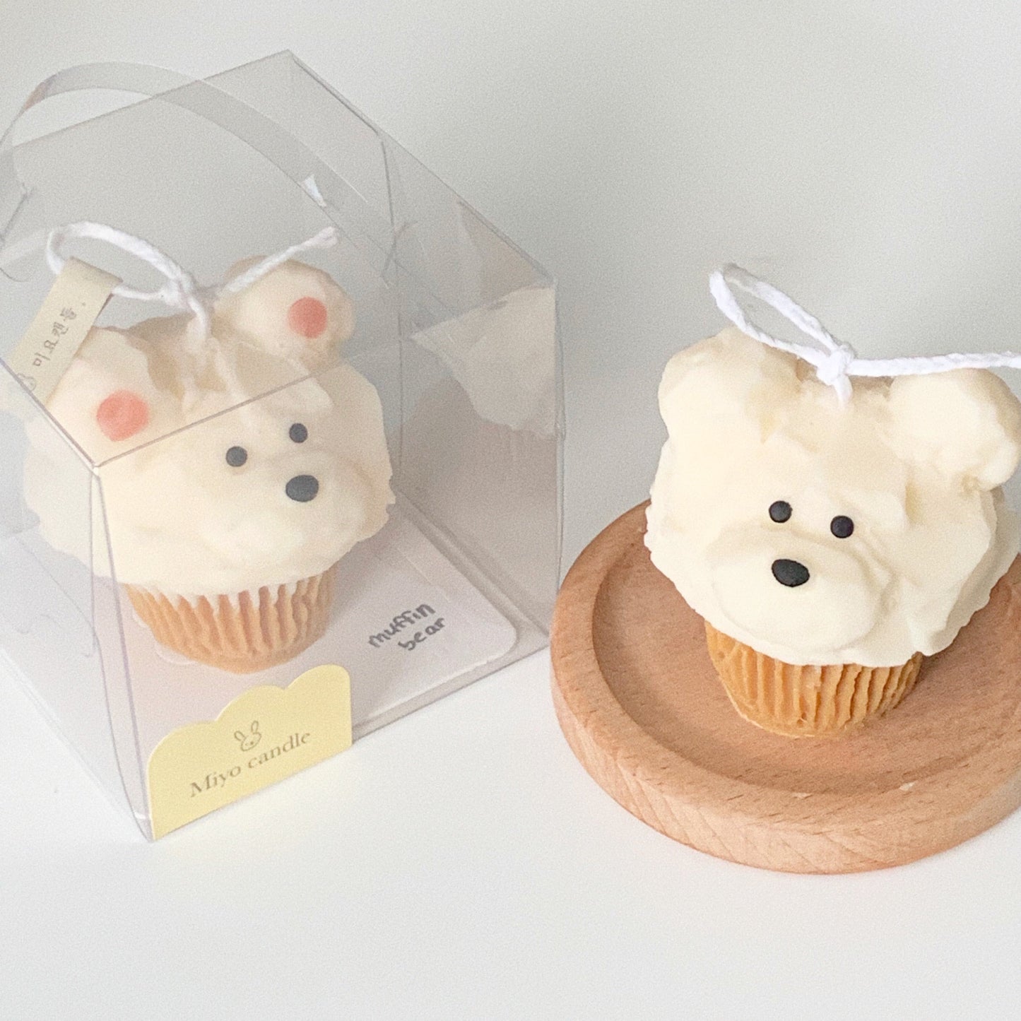 muffin bear candle